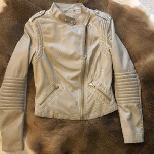 Cream moto jackets